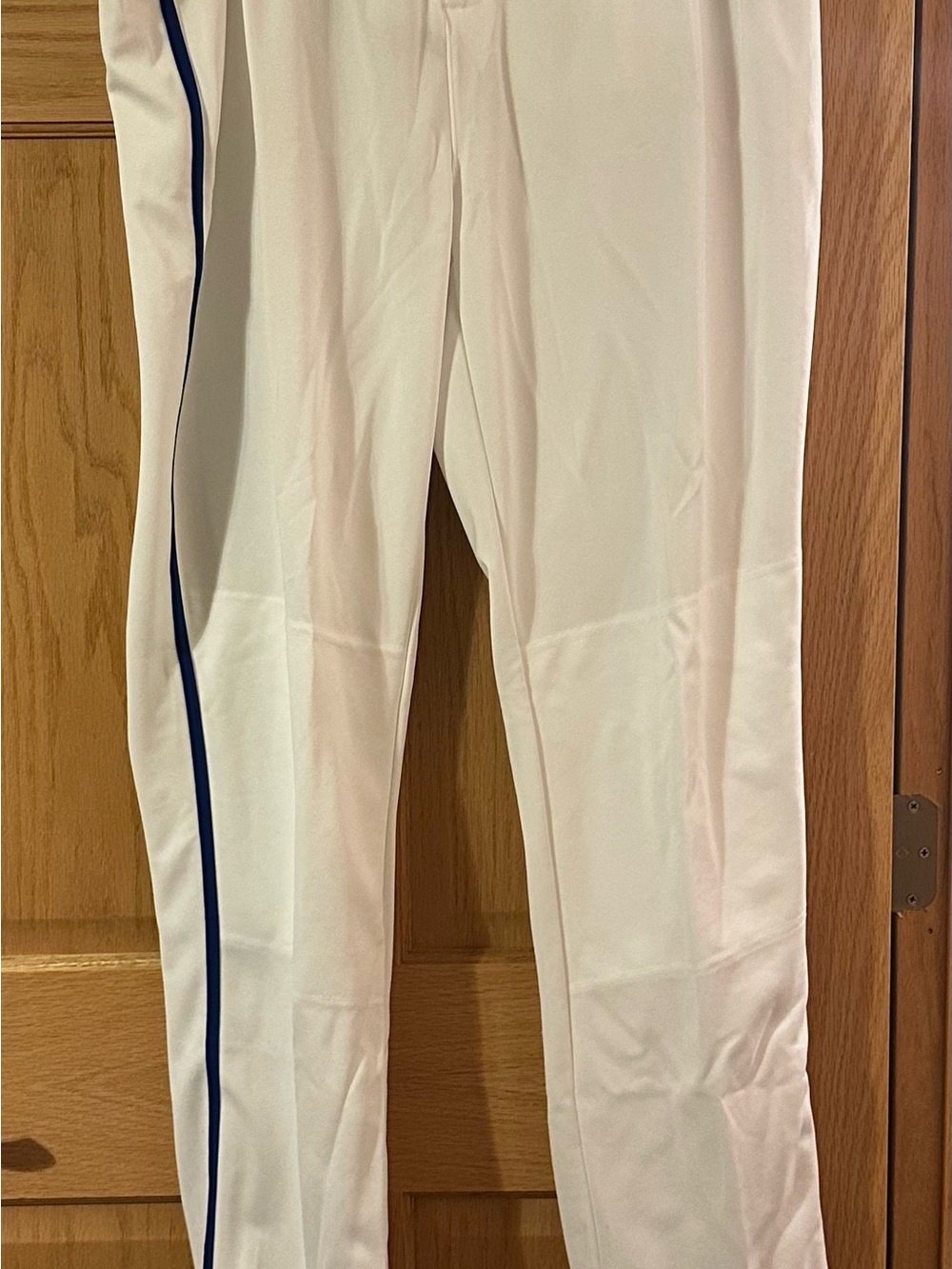 adidas Men’s 3XL White/Royal Blue piping Icon Pro Open Hem Baseball Pants